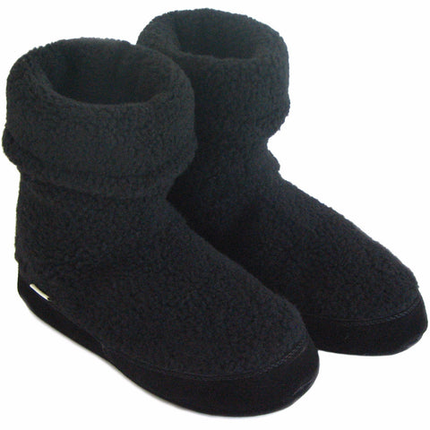 Polar Feet Women's Snugs Slippers in Black Berber