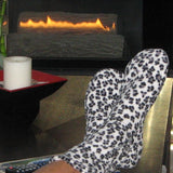 Polar Feet Fleece Socks in Snow Leopard Regular Sole v3
