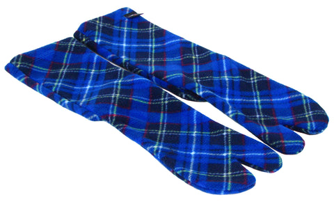 Polar Feet Fleece Tabi Socks - Blue Argyle