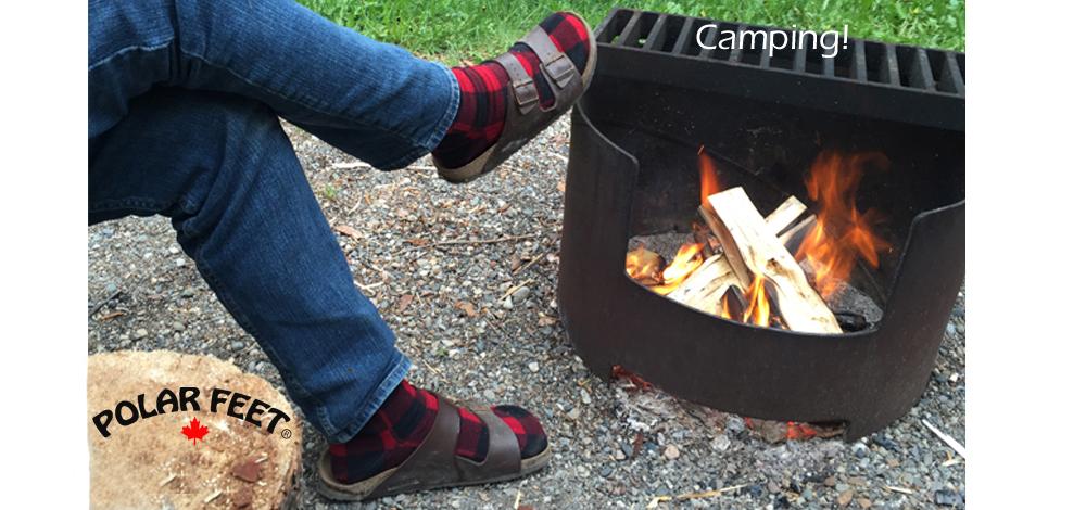 Polar Feet cozy fleece socks for camping hiking biking boating