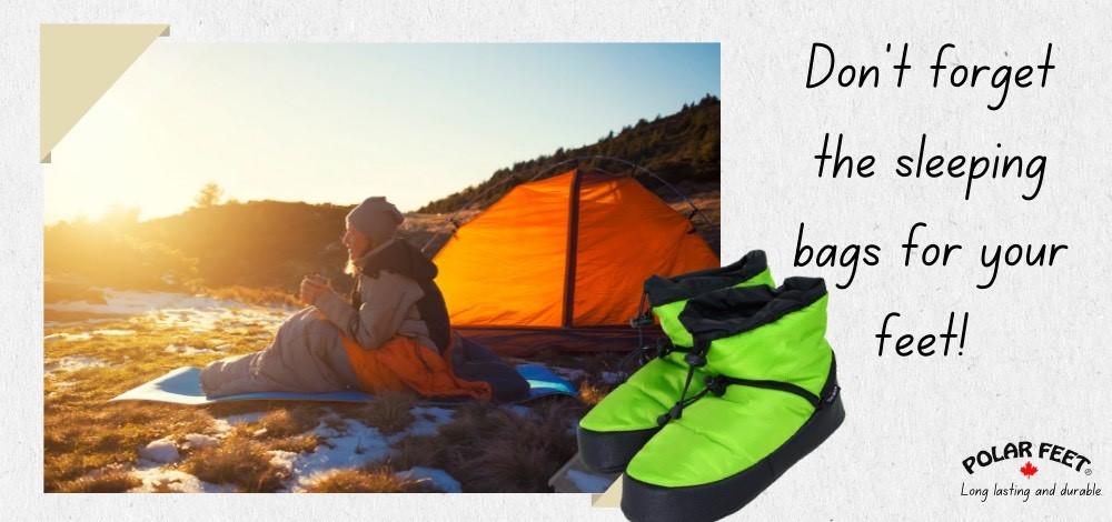 Polar Feet indoor outdoor slippers for camping cabin outdoor backpacking